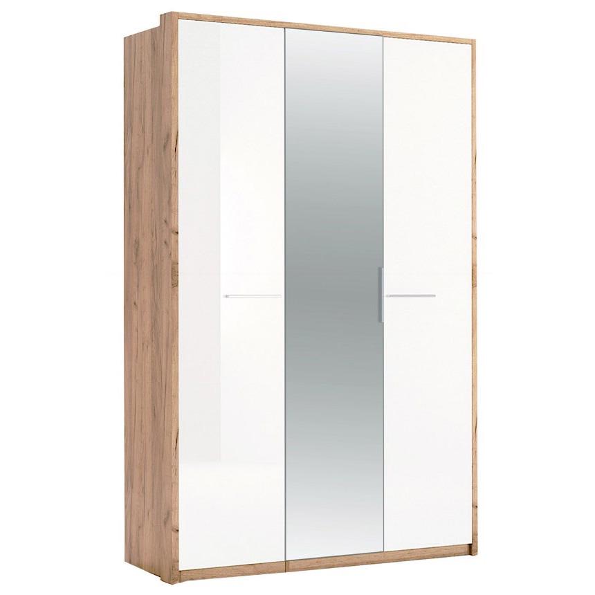 Шкаф распашной для дома трехдверный MiroMark Ники 3Д NK-13-WB ламинированный ДСП/зеркало 1398х585х2134 мм Дуб крафт/Белый глянец (45602) Шкаф распашной для дома трехдверный MiroMark Ники 3Д NK-13-WB ламинированный ДСП/зеркало 1398х585х2134 мм Дуб крафт/Белый глянец (45602)
