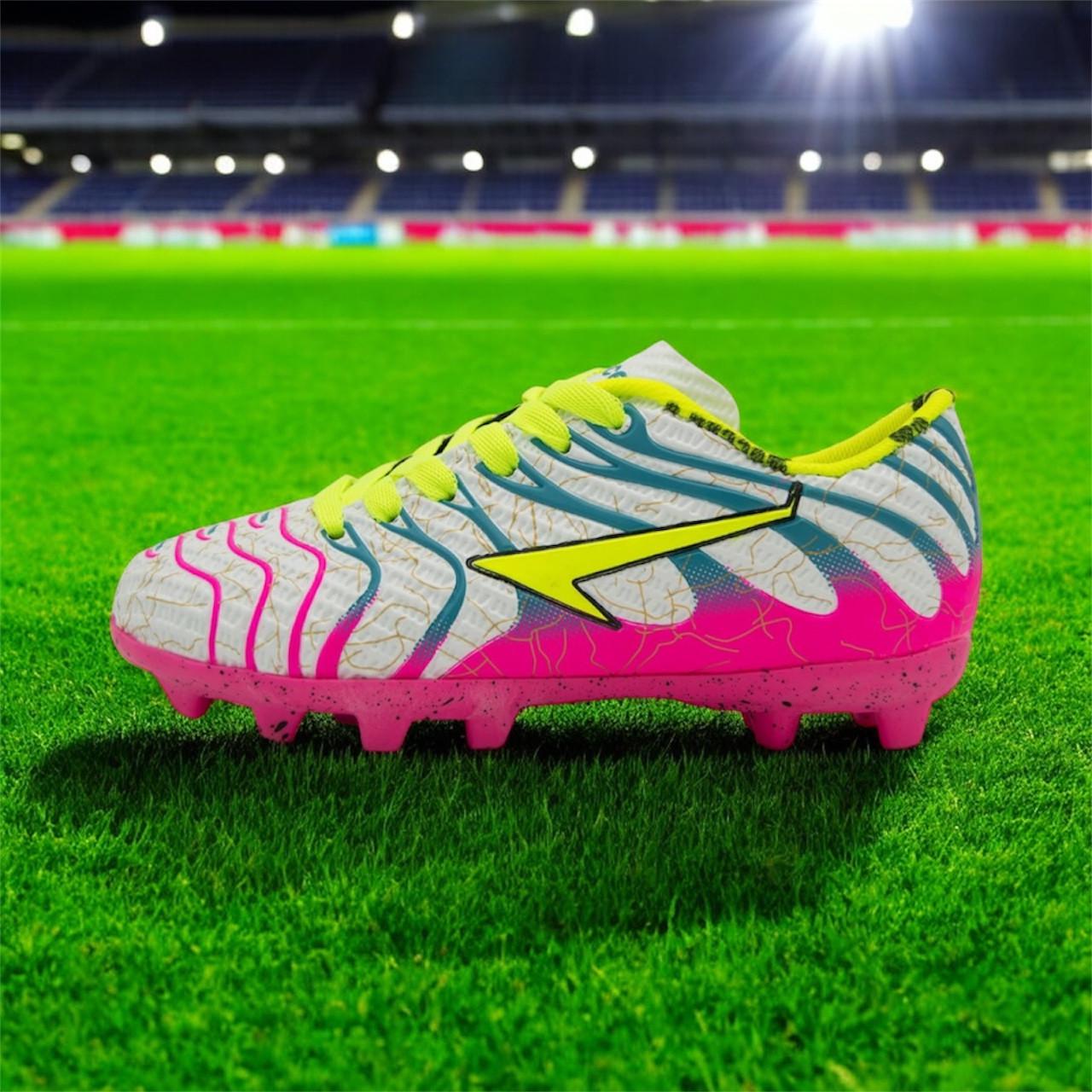 Бутсы для детей by Soccer's KRA024m р. 33 21,5 см Белый с розовыми вставками (2627140660)