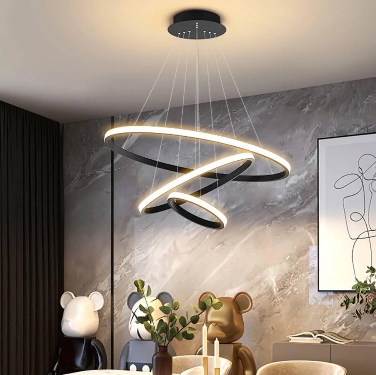 Люстра светодиодная Zilini ER011/60/40/20 110W Черный (23916388