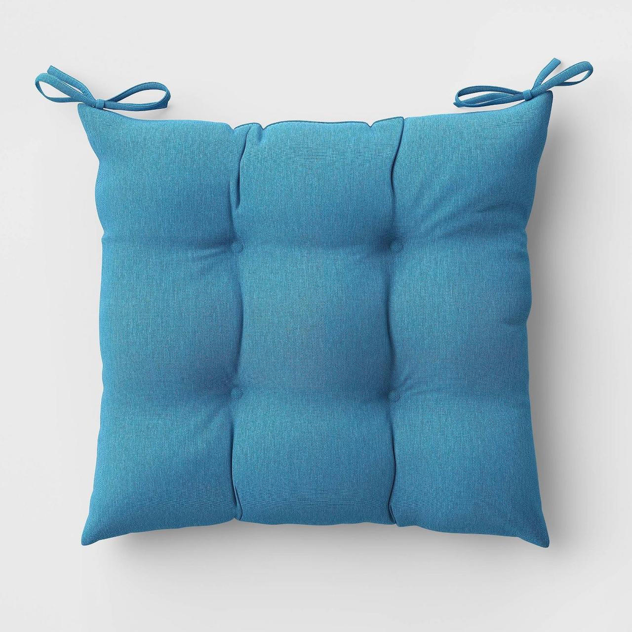 Подушка на стул/кресло BIG YETI 40x5x40 см квадратная ткань нейлон Голубой (1540494044)