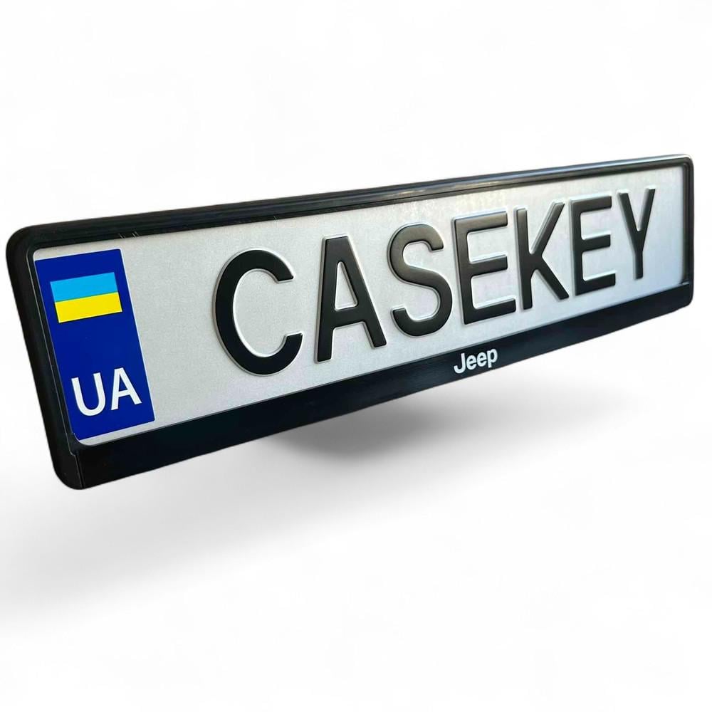 Авторамка с лакированной печатью JEEP (jpramka1)