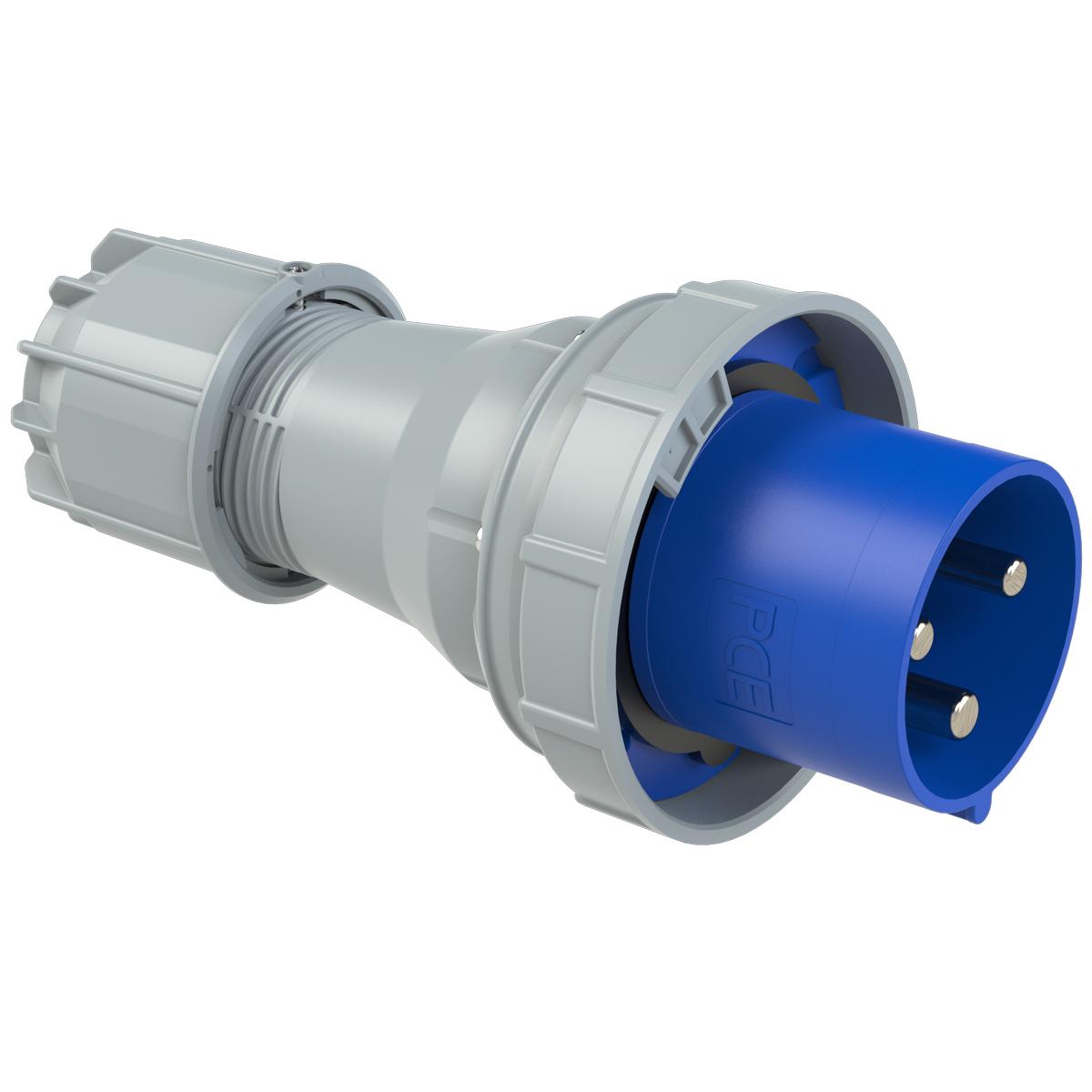 Силова вилка кабельна PCE 1P+N+E IP67 125A 230V (043-6)