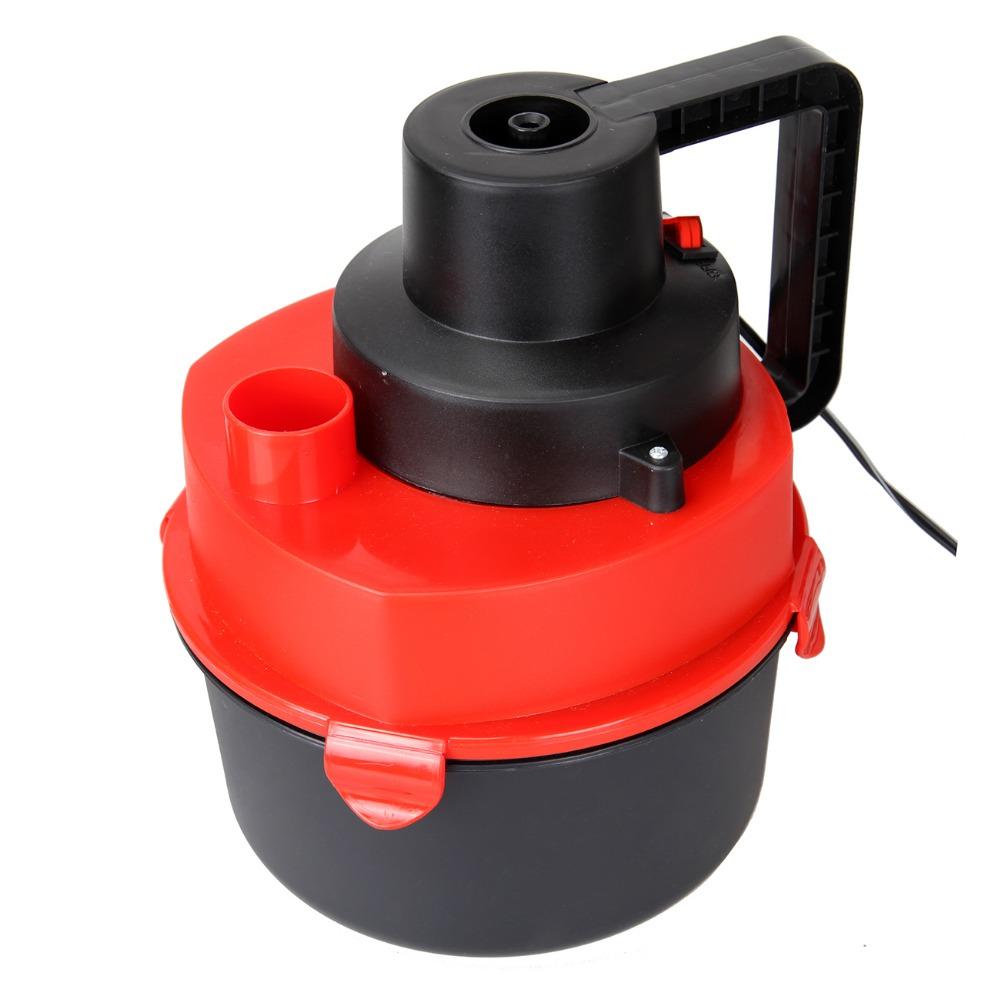 Автомобільний пилосос Turbo Vacuum Cleaner Wet Dry canister 12V з насадками Червоний - фото 4