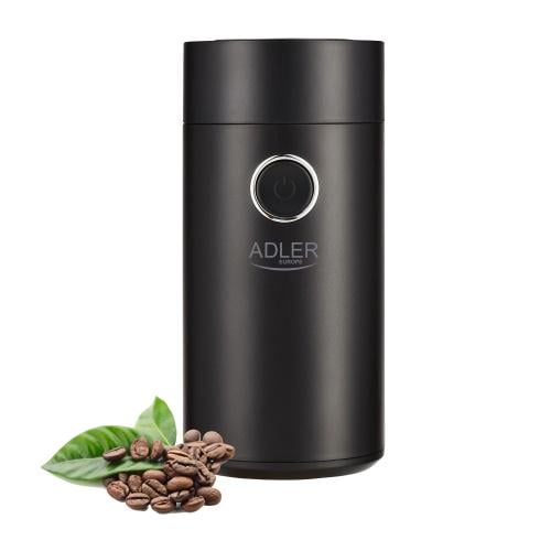 Кофемолка Adler AD 4446 BS 150 Вт металлическая чаша 75 г и блокировка крышки Black/Silver