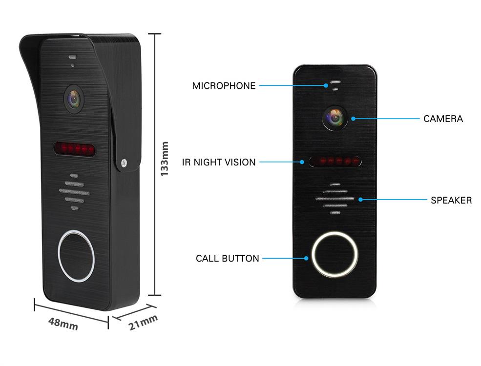 Комплект Wi-Fi видеодомофон MT-TUYA 95708H 7" 18 см + вызывная панель 94206 1000 TVL White - фото 14