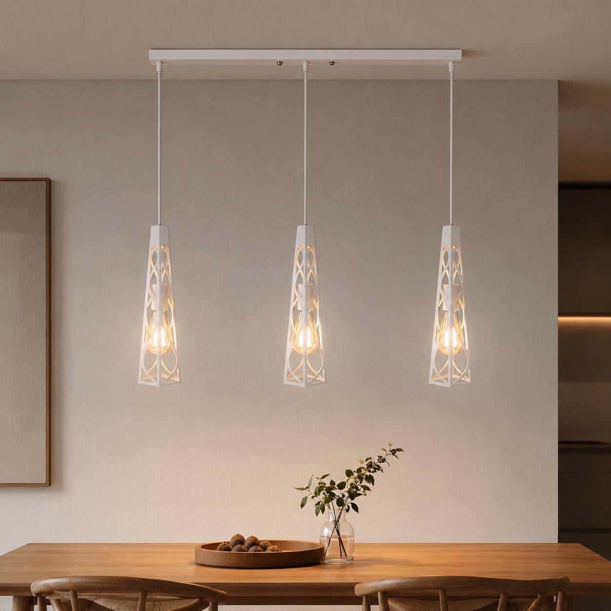 Подвесной светильник на планке MSK Electric Parma NL 3890-3 WH Белый Подвесной светильник на планке MSK Electric Parma NL 3890-3 WH Белый