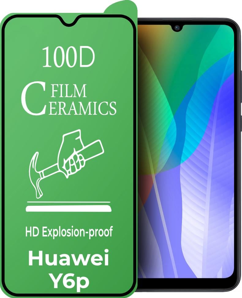 Защитная пленка Ceramics для Huawei Y6p керамическая 9D (21954)