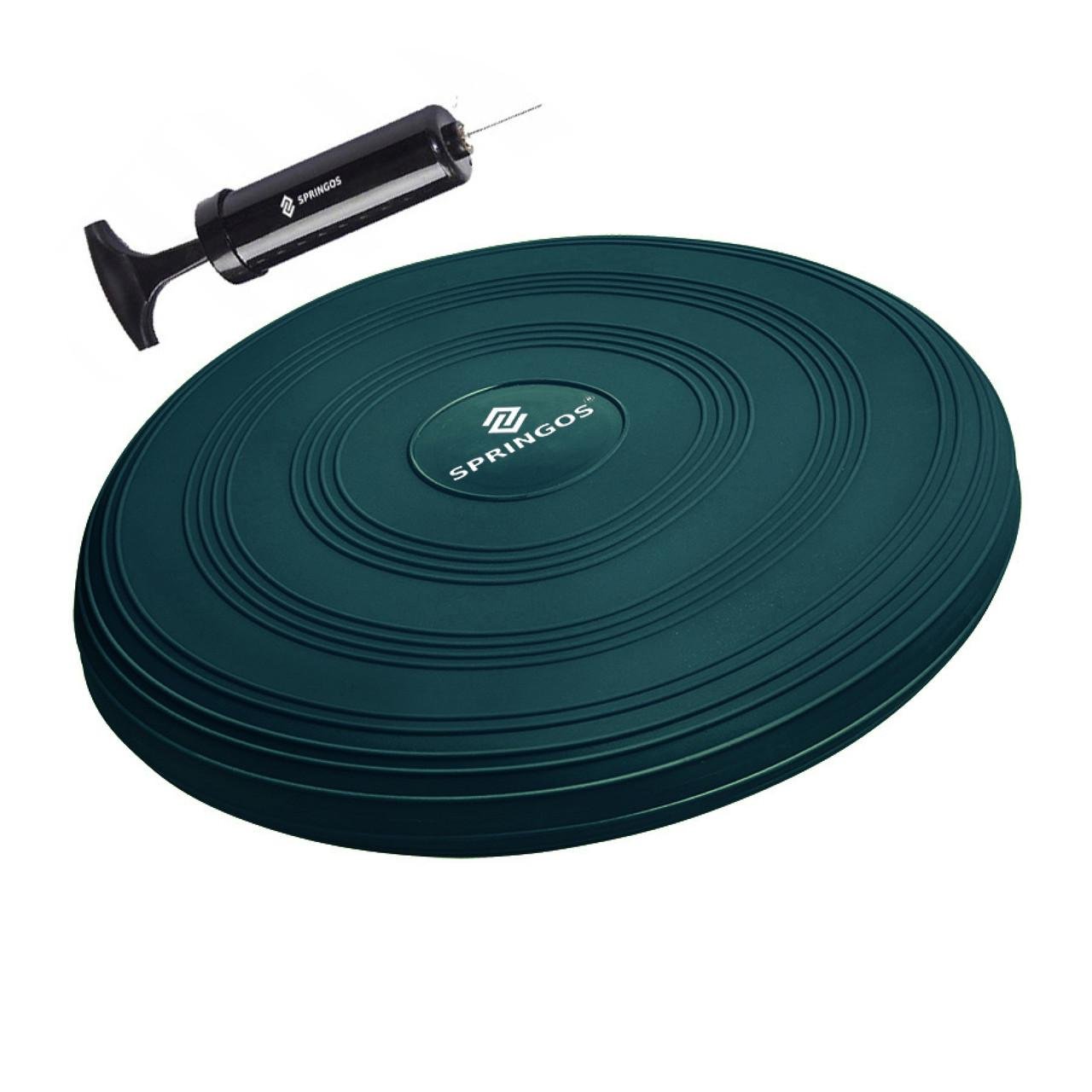 Балансировочная подушка Springos PRO FA0083 сенсомоторная массажная Navy Blue