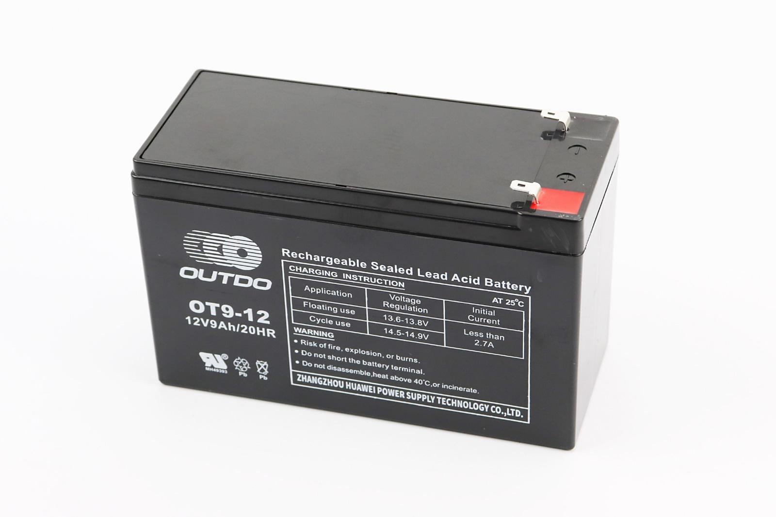 Аккумулятор 12V 9Ah кислотный 151x65x94 мм (348061)