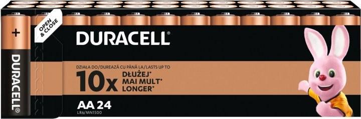 Батарейки щелочные АА Duracell LR06 MN1500 24 шт.