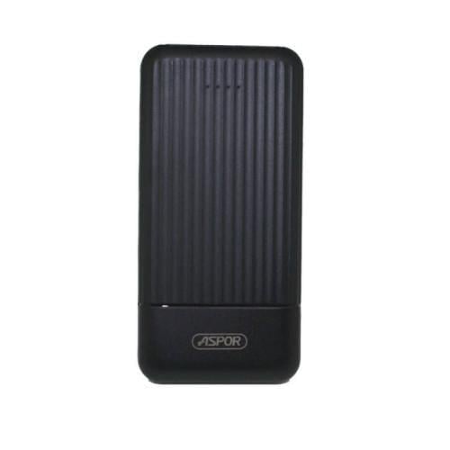 Повербанк Aspor A323 2xUSB 10000 mAh Черный (2421893369)