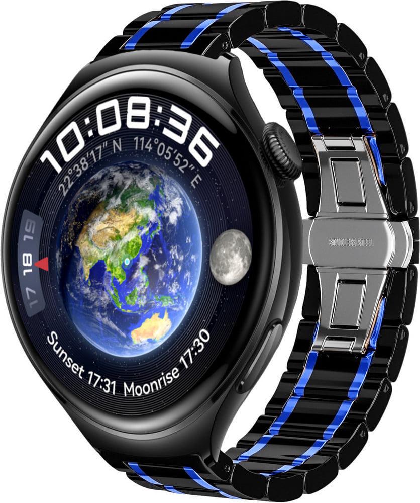 Ремешок керамический Ceramo для Huawei Watch 4/4 Pro Black Blue (38597-43)