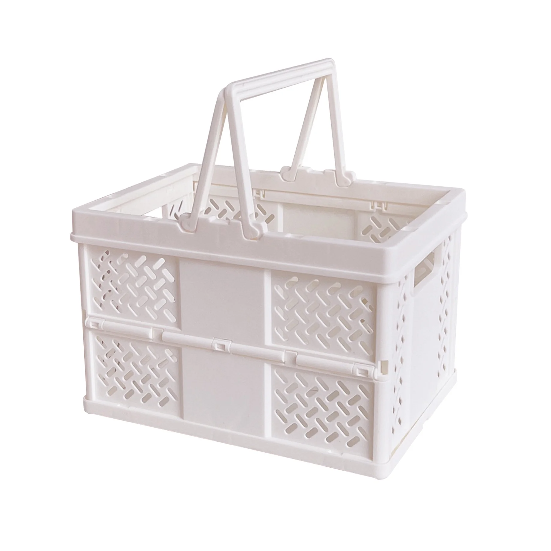 Корзина для хранения складная с ручками 24х18х16 см Белый