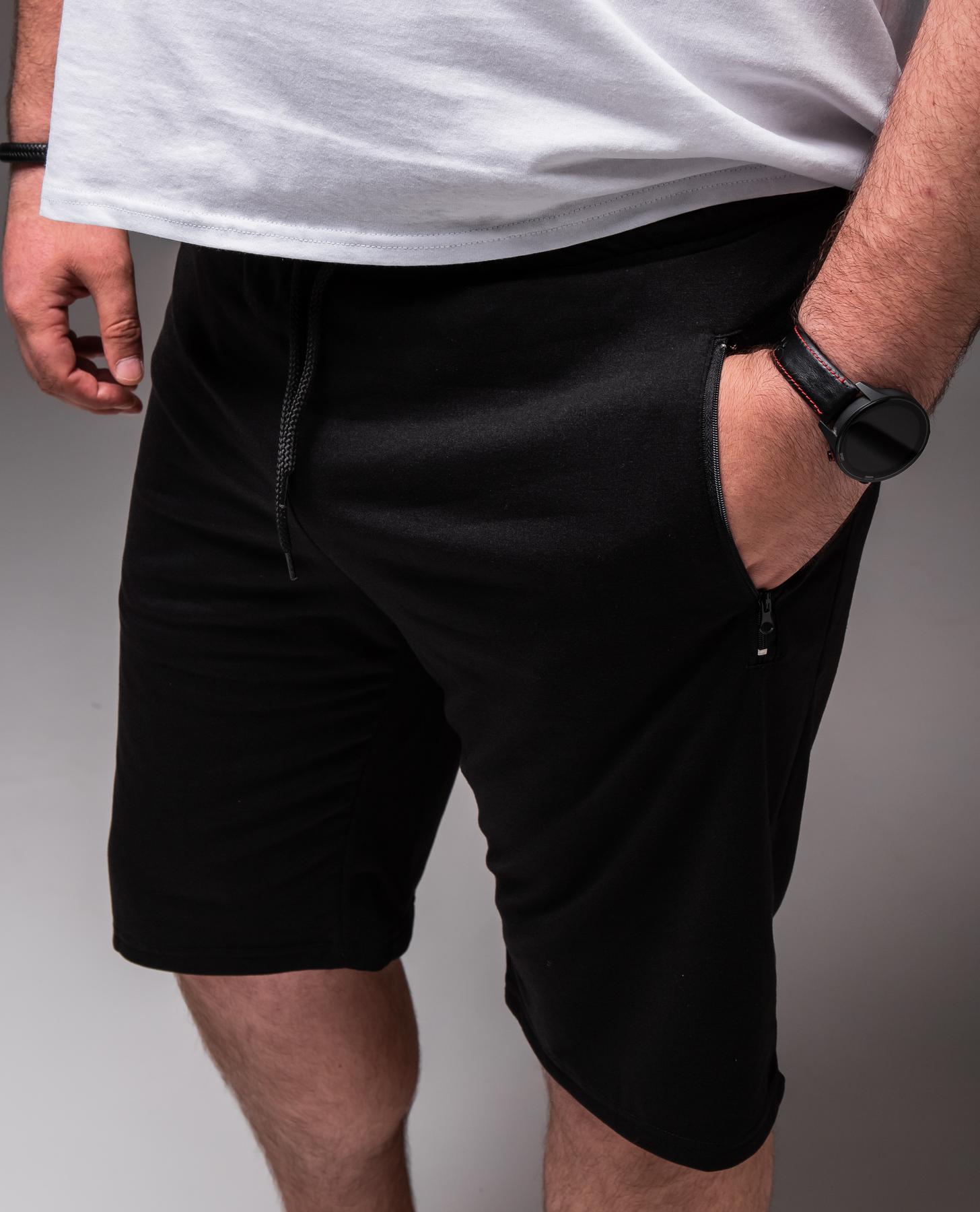 Шорты батал мужские летние трикотажные 5XL Черный (2243/2) - фото 6