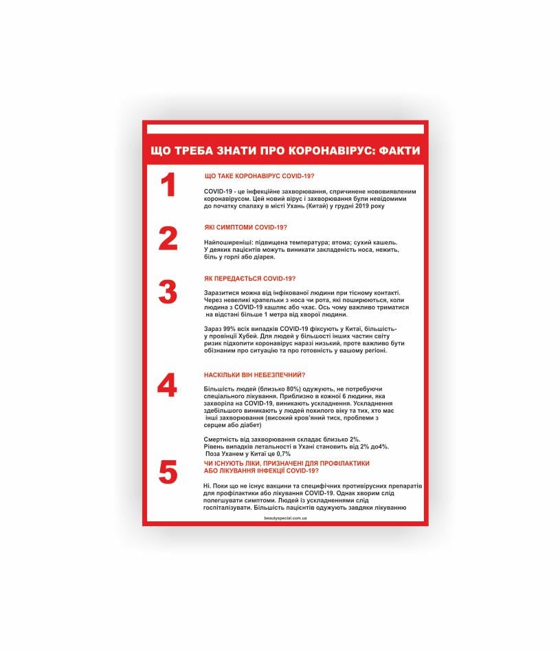 Плакат Vivay Коронавирус 60x80 см (26866549)