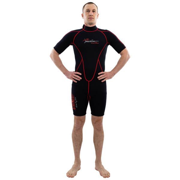 Гідрокостюм короткий Marlin MALIBU SHORTY MAN XXXL 2,5 мм Black/Red Гідрокостюм короткий Marlin MALIBU SHORTY MAN XXXL 2,5 мм Black/Red
