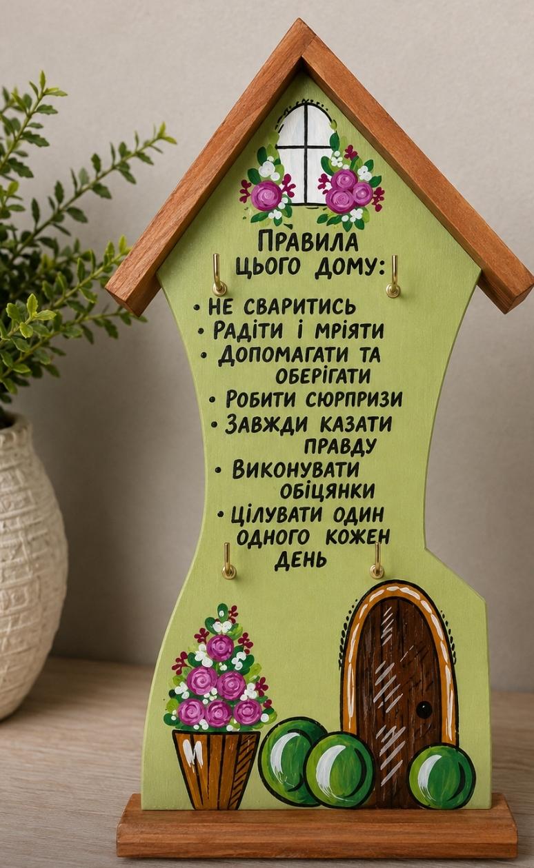 Ключниця деревяна Правилам цього дому (36997431)
