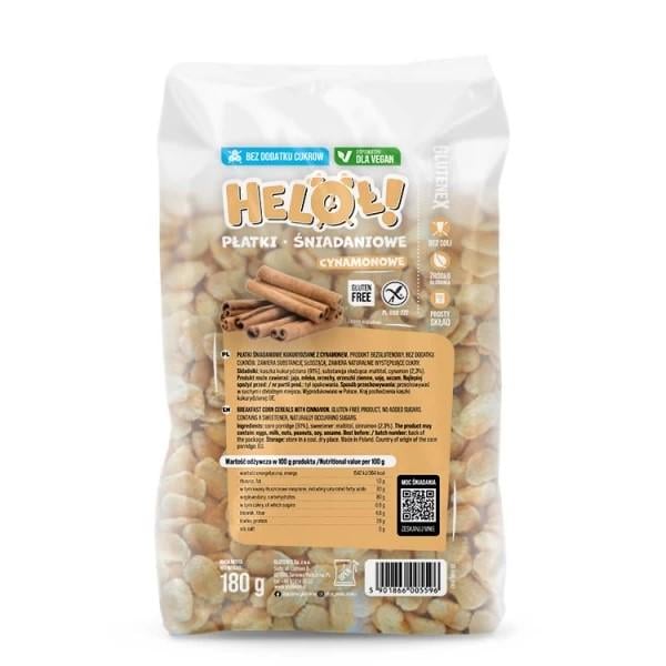 Сухий сніданок без глютену та без цукру Glutenex 180 г з корицею (5901866005596)