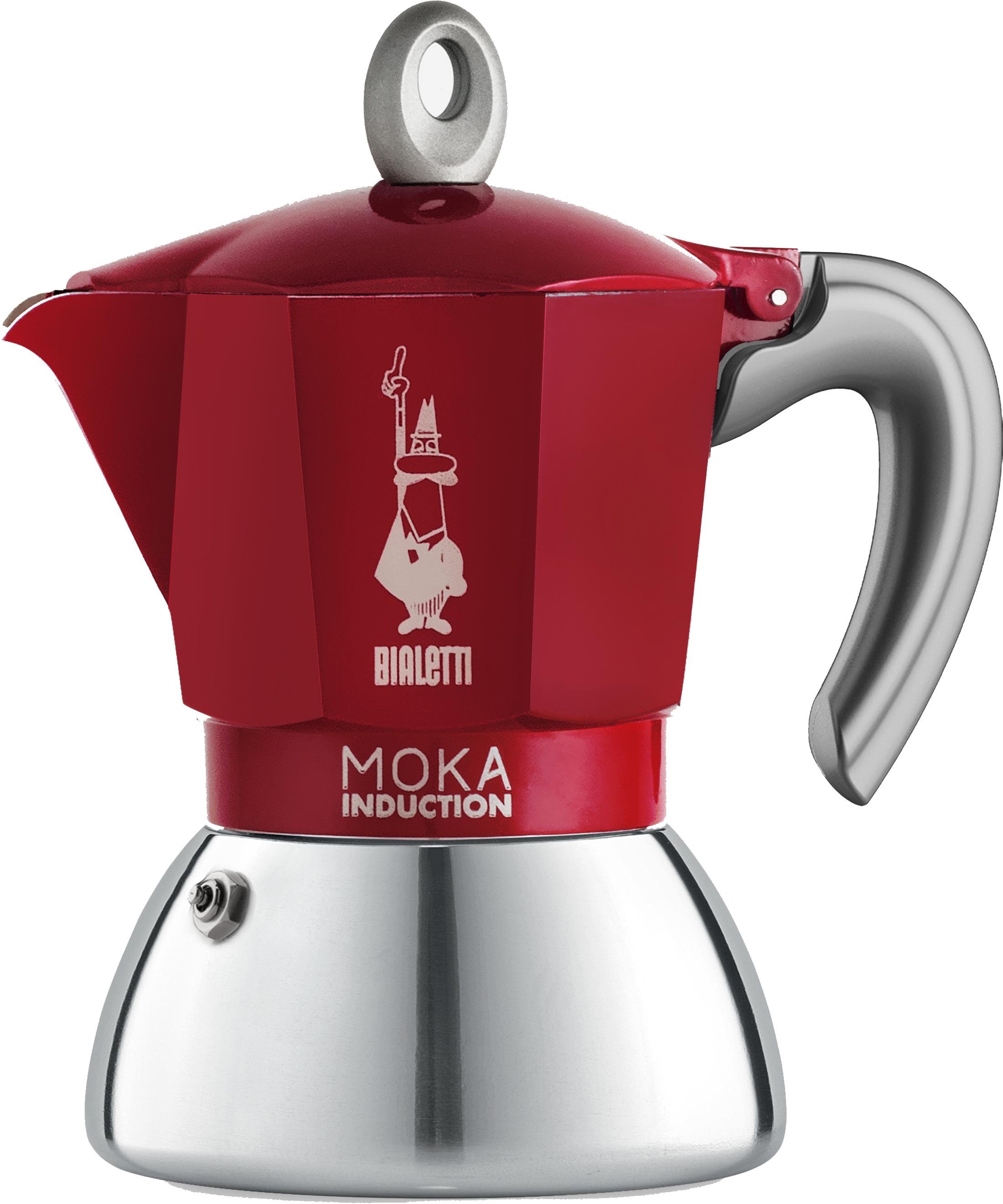 Гейзерна кавоварка Bialetti New Moka Induction 180 мл Червоний (6944)