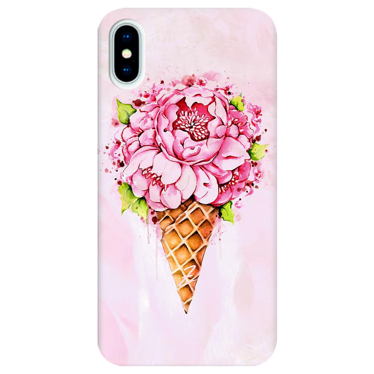 Силіконовий чохол Zorrov для Apple iPhone X - Ice cream (10290050153033573)