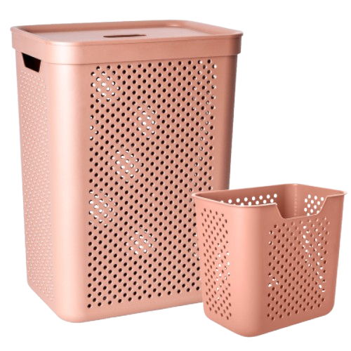 Корзина для белья Алеана Simple 45 л с органайзером Карамельная 45 л (b4c2bf37)