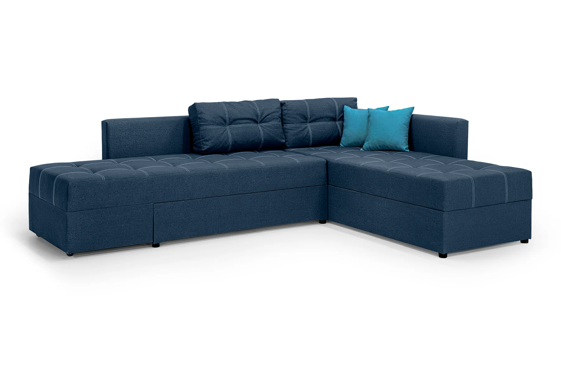 Диван угловой Олимп 300х220 см Джинсовый (28118806) - фото 1