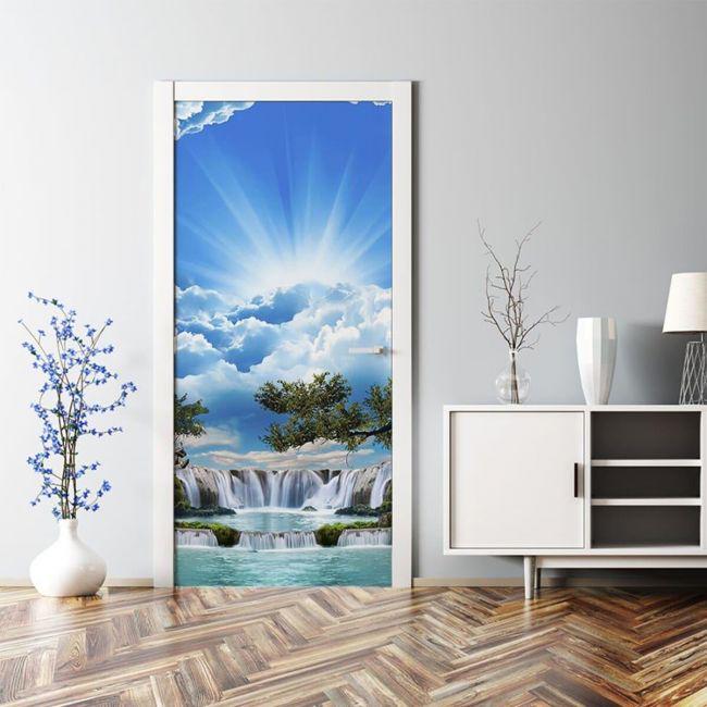 Наклейка интерьерная на двери Sticker Wall SW-00000917 Водопады 104х210 см