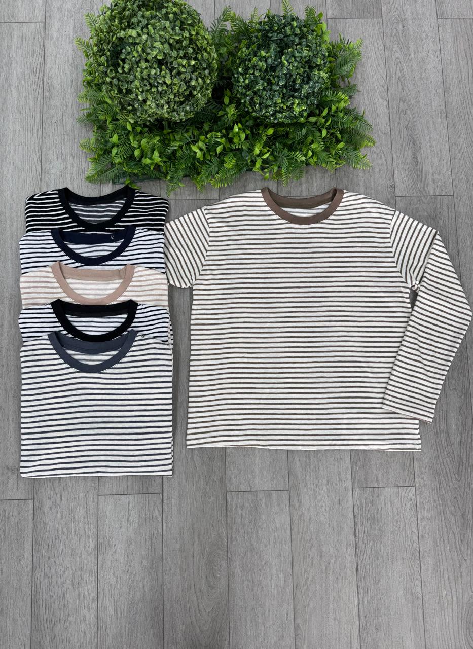 Лонгслив женский в полоску OS Серый (#27032-04) - фото 2