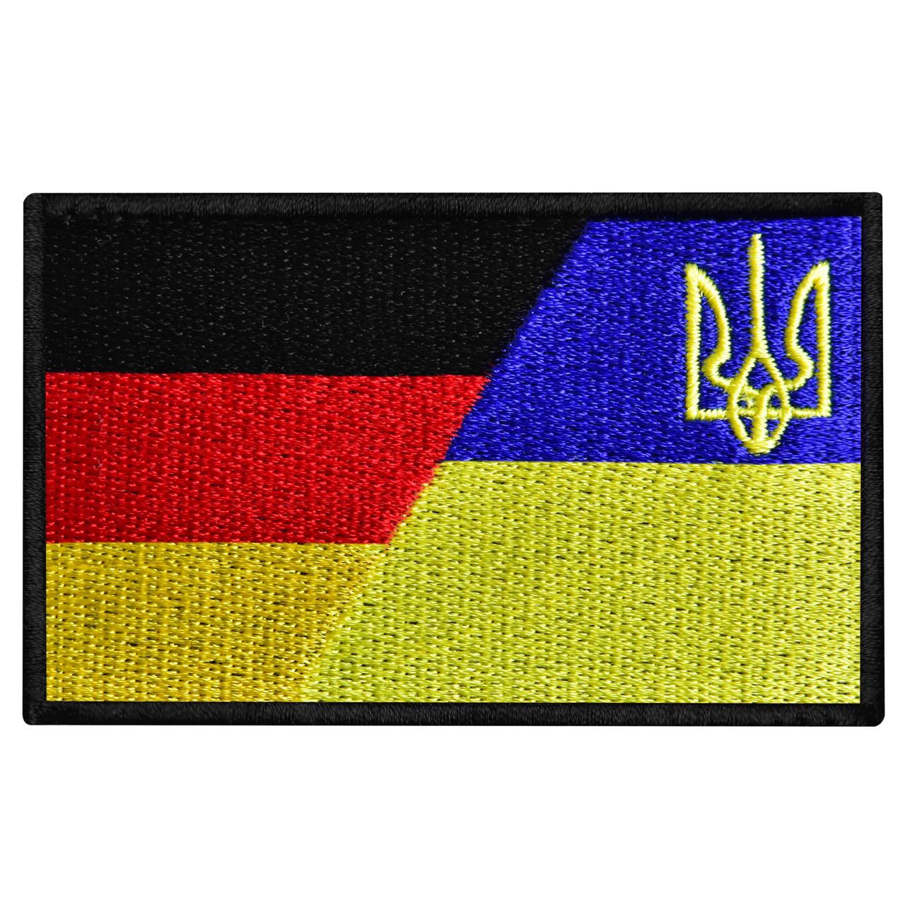 Шеврон на липучке Флаги Германии и Украины (26237)
