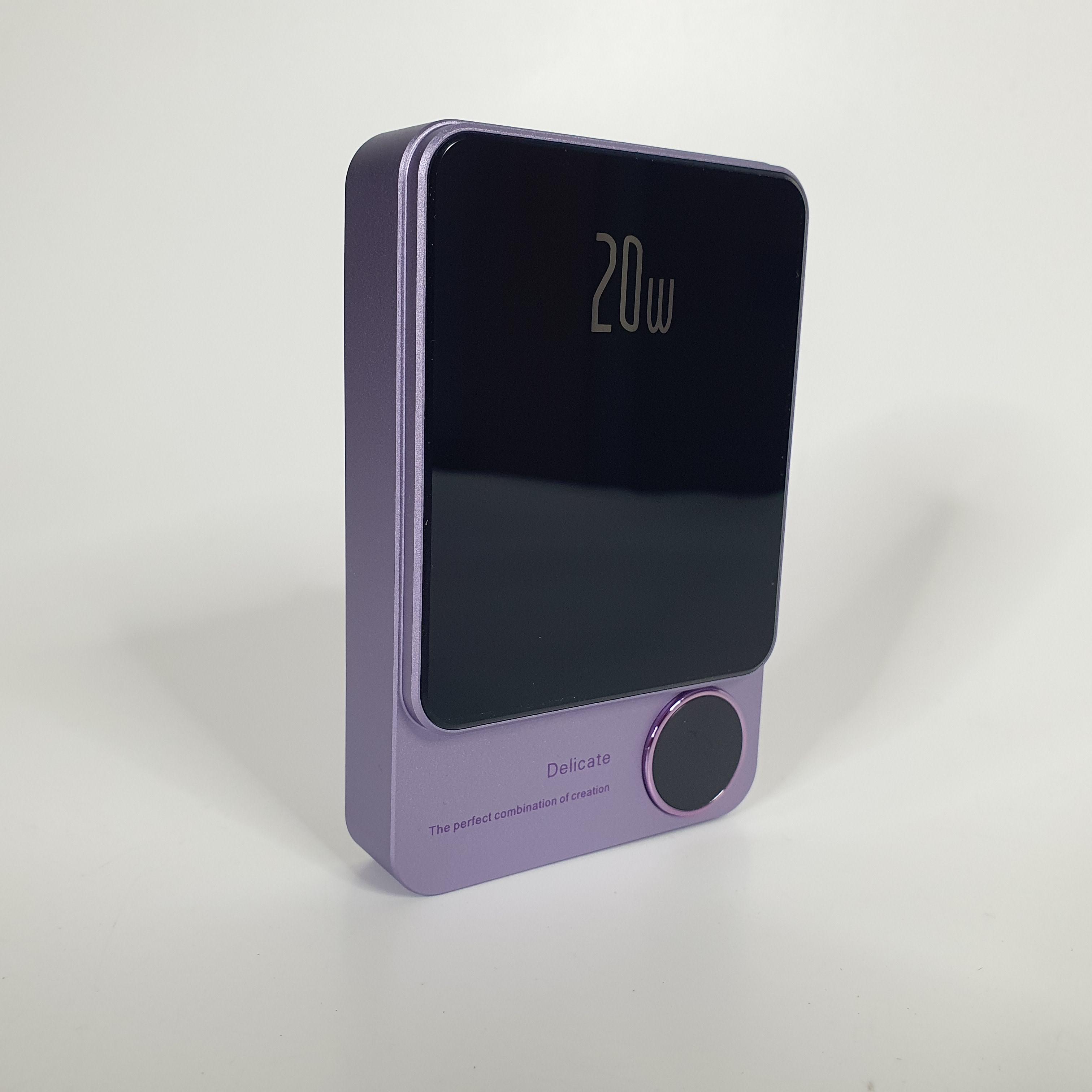 Повербанк MagSafe Q9 10000 mAh магнитный 20W с дисплеем (PBM-20-Violet)