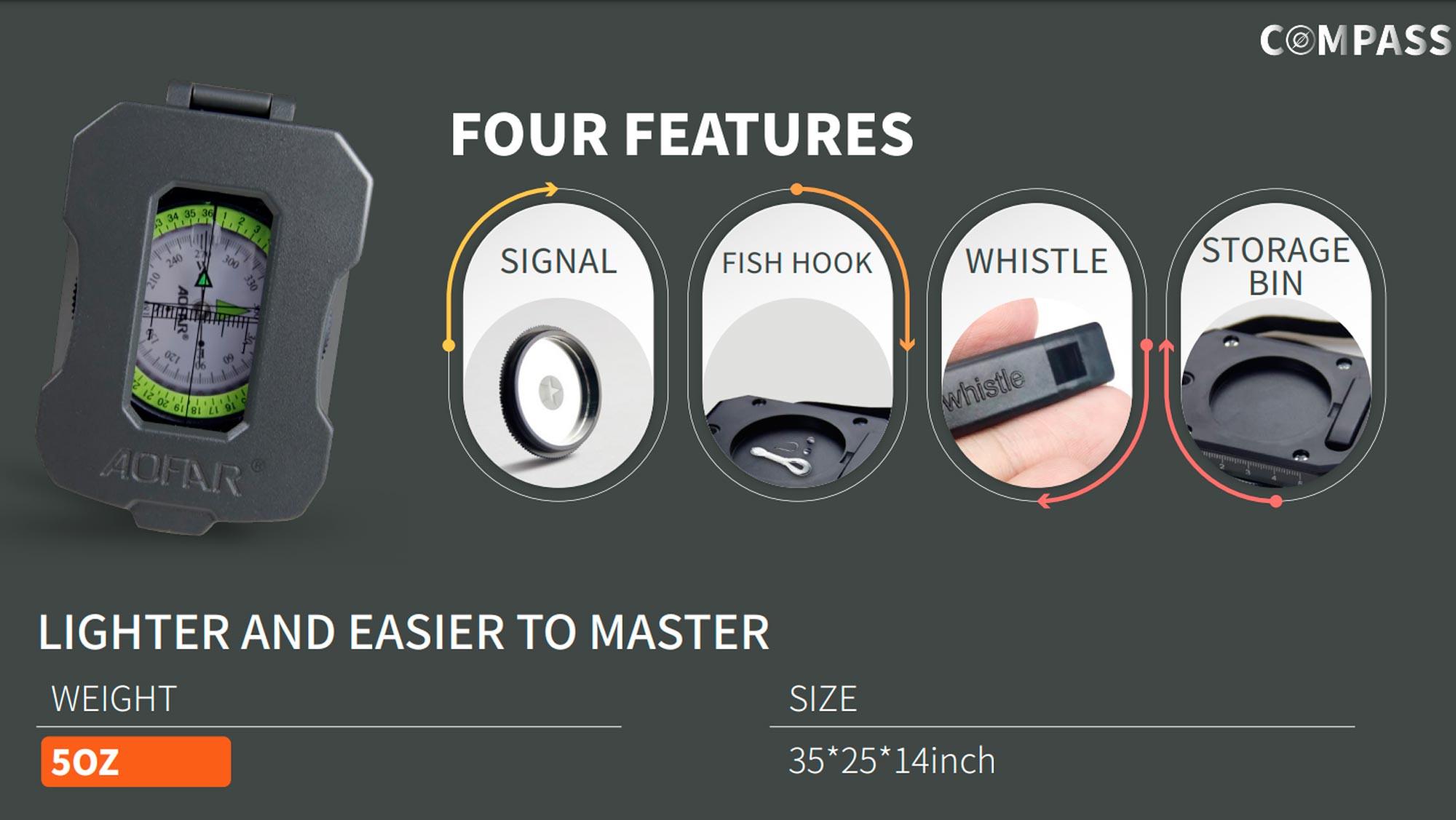 Компас Маршевый со свистком TSC-4090 (27571944) - фото 5