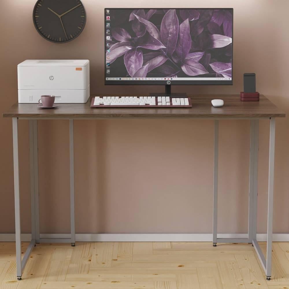 Стол компьютерный Hanna Ferrum металлический каркас 16 мм 75x120x70 см Серый/Дуб Сонома Трюфель (FRD-101433)