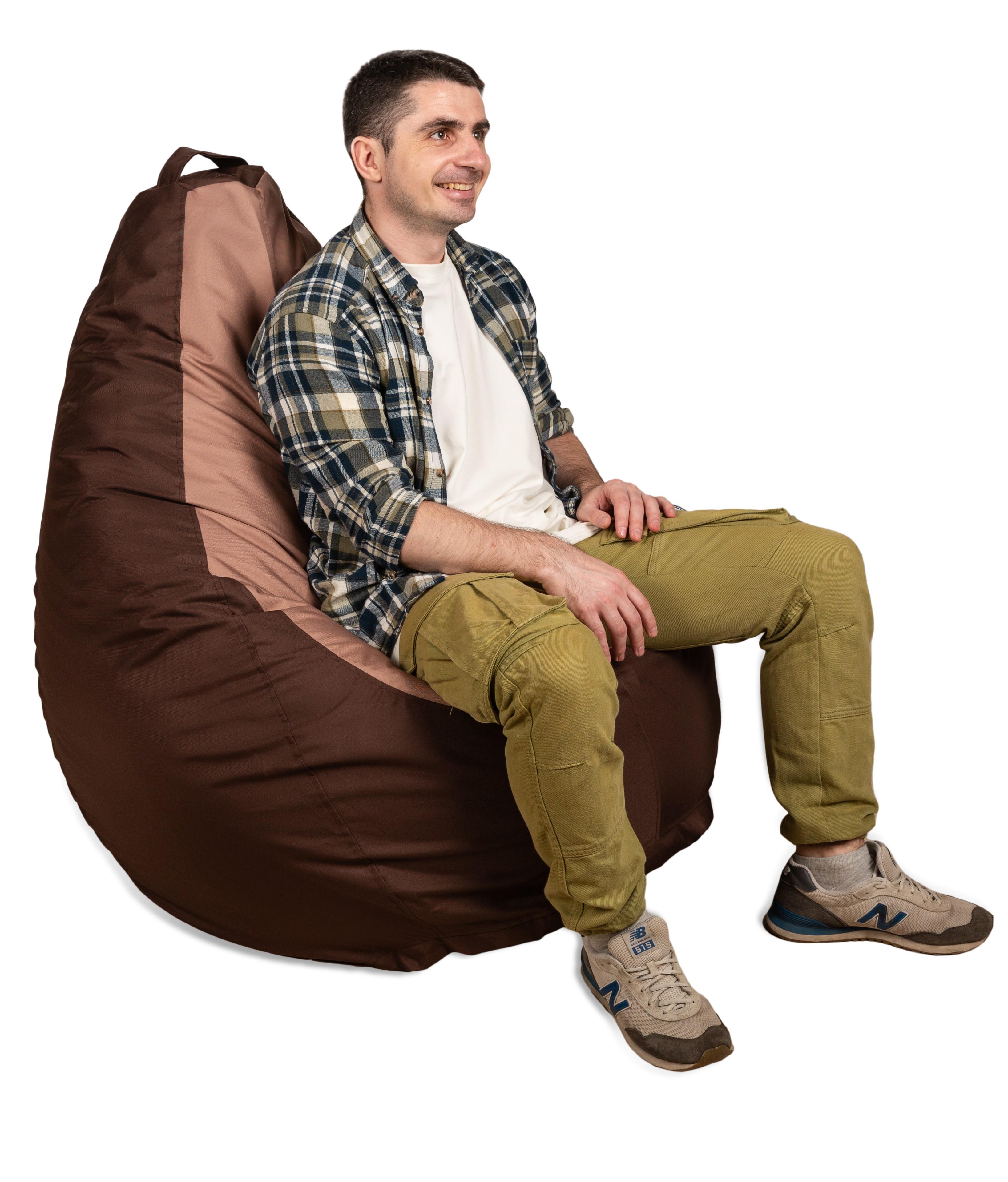 Кресло-мешок Mr.Bean Премиум L Коричневый/Кофейный (bbl303+293) - фото 2