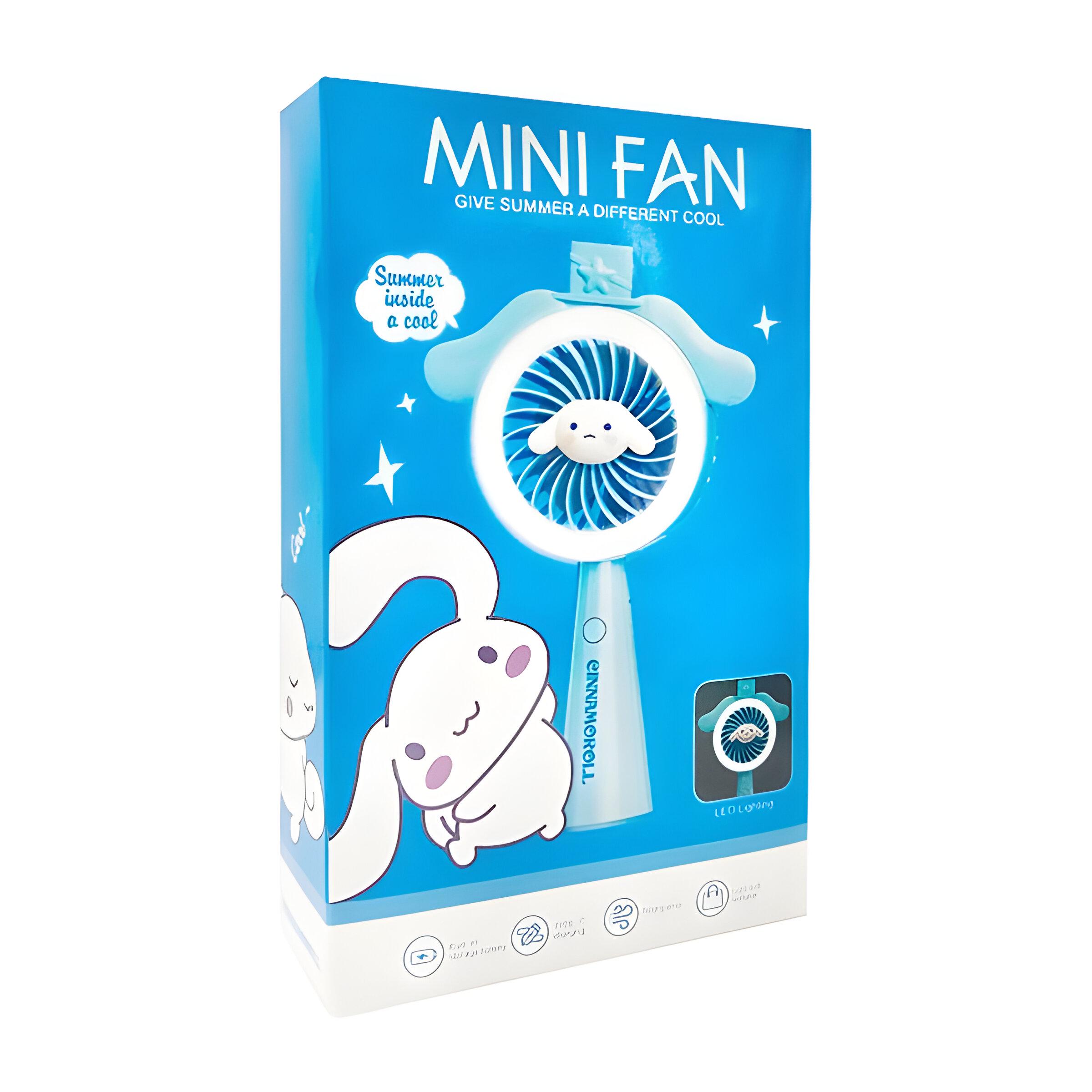 Вентилятор-USB дитячий портативний Cinnamoroll Блакитний (677-79) - фото 3 Вентилятор-USB дитячий портативний Cinnamoroll Блакитний (677-79) - фото 3