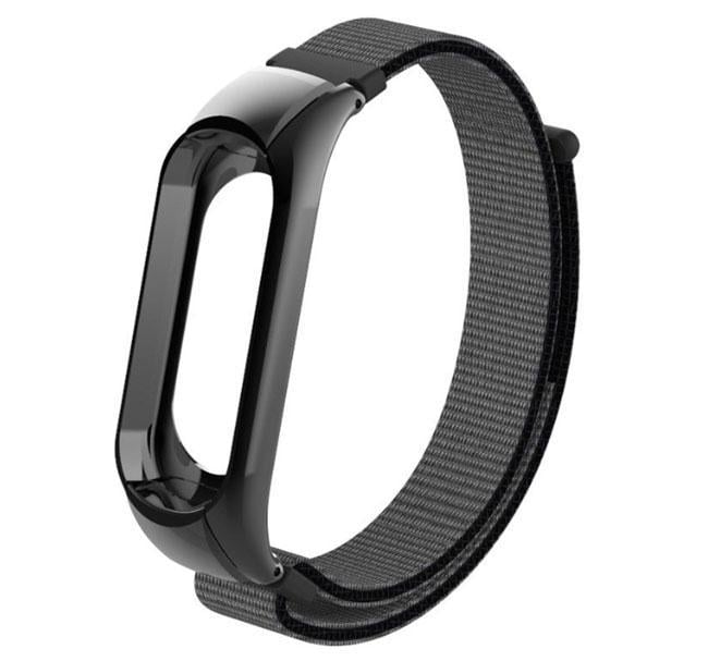 Нейлоновий ремінець Primo для фітнес-браслету Xiaomi Mi Band 3 Black/Grey (866479449)