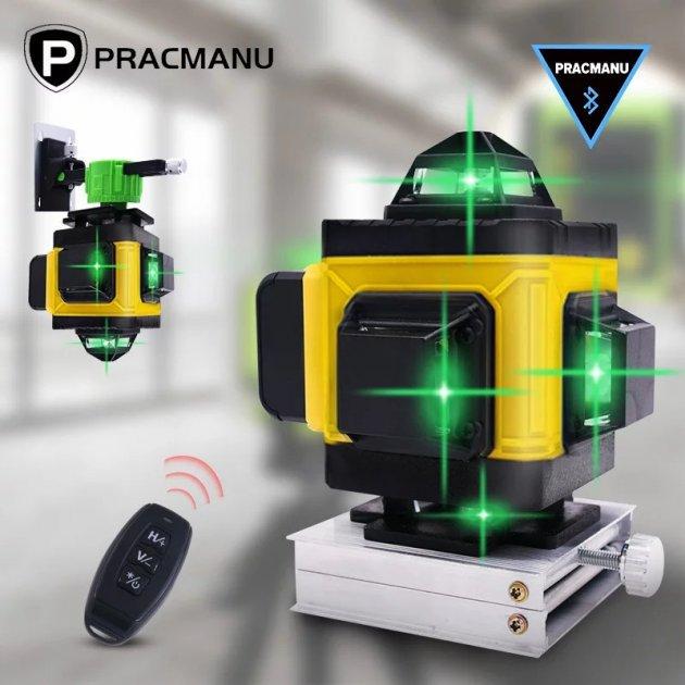 ᐉ Лазерный уровень Pracmanu 4D LD515 16 линий для стяжки пола с пультом .