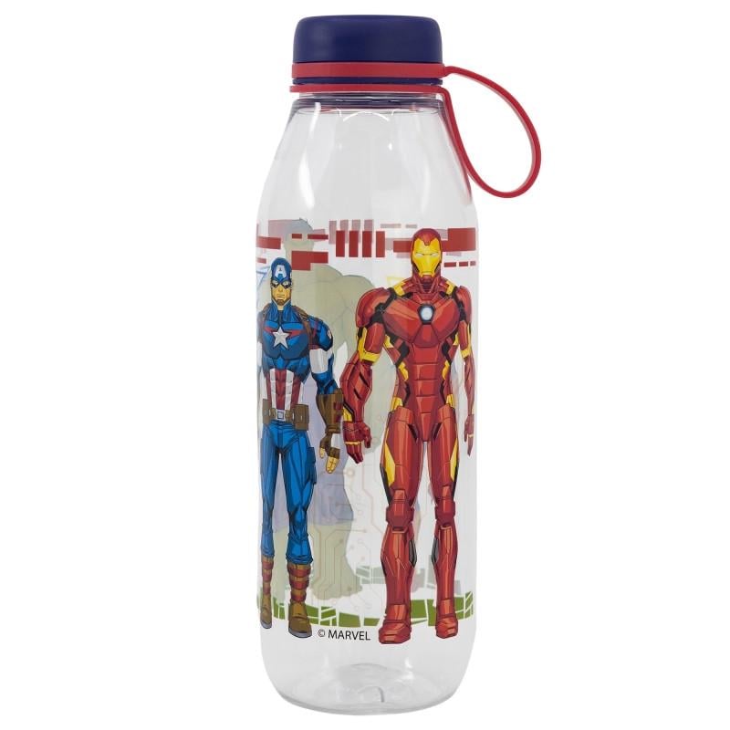 Пляшка для води Stor Avengers 650 мл 22x6,5x6,5 см Зелений з червоним (28431623)