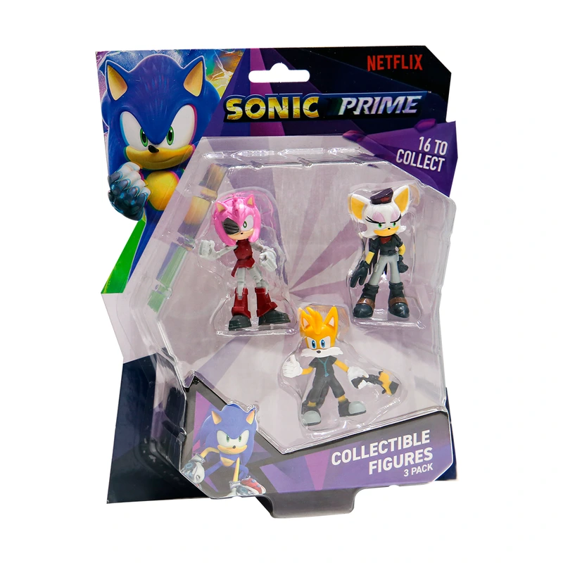Набір ігрових фігурок SONIC PRIME РЕБЕЛ РУЖ/ТЕЙЛЗ/РАСТІ РОУЗ 3 фiгурки 6,5 см