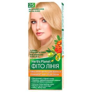 Крем-краска для волос стойкая Фито линия Herb's Planet №25 Натуральный блонд