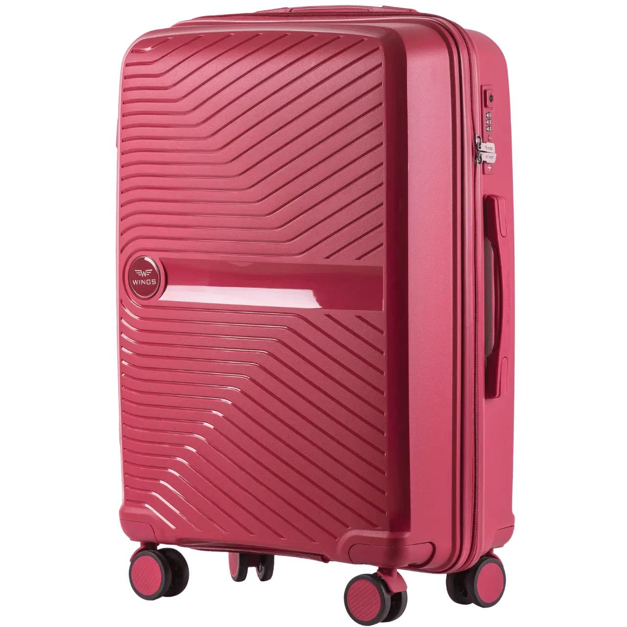 Чемодан полипропиленовый Wings 181-04 средний Красный (Wp00513)