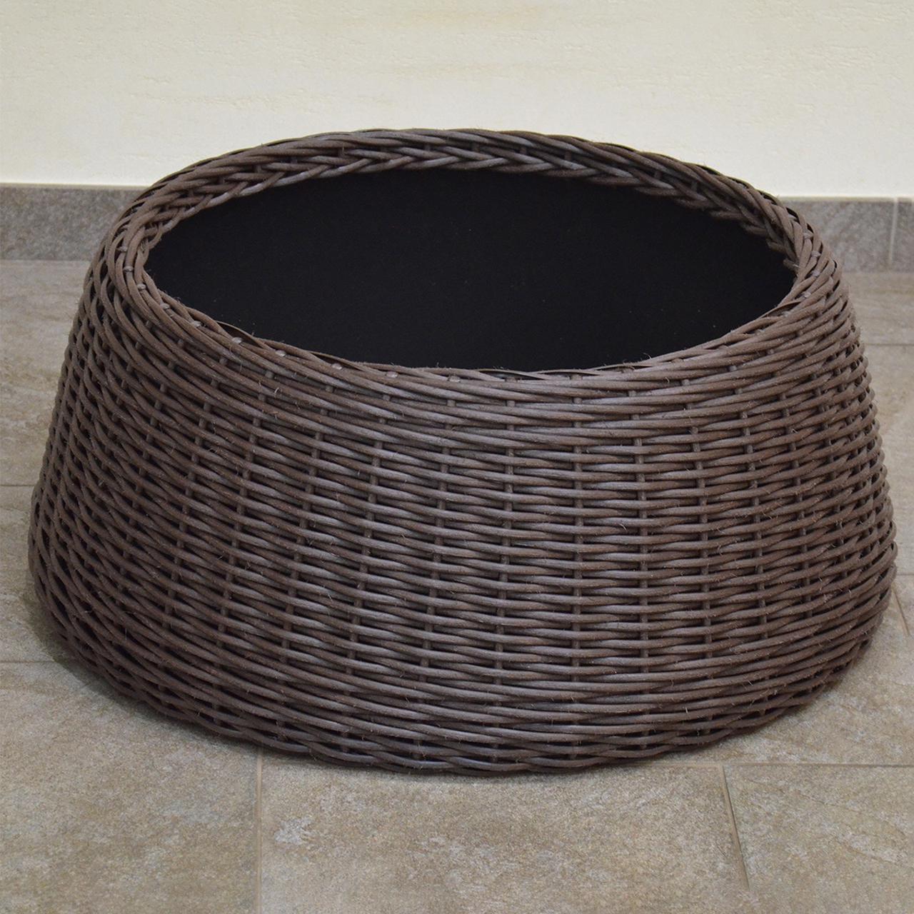 Подставка-юбка под елку плетеная из искусственного ротанга/ручной работы XL Чесаный венге (23297120) - фото 4 Подставка-юбка под елку плетеная из искусственного ротанга/ручной работы XL Чесаный венге (23297120) - фото 4