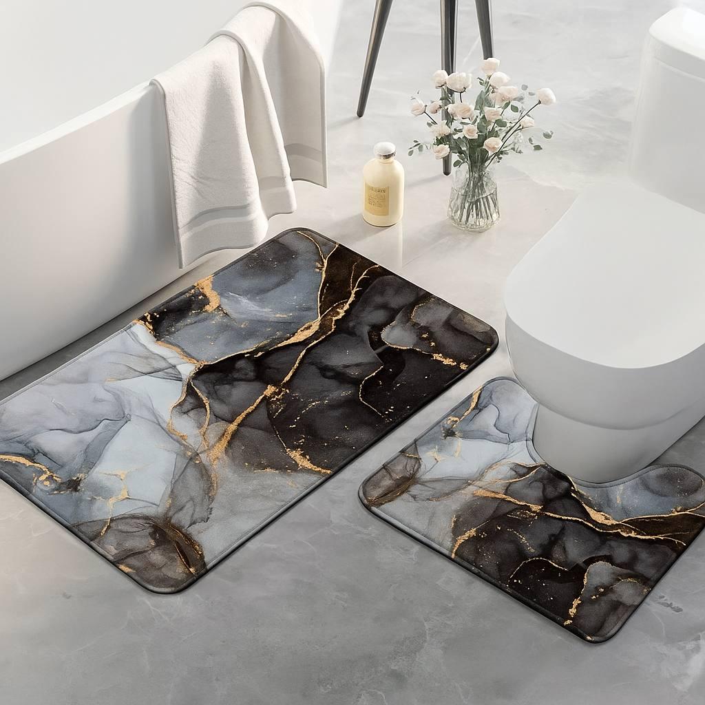 Набор ковриков для ванной/туалета MARMUR 2в1 диатомитовый 80х50/55х50 см Темный (NKD004Dark) Набор ковриков для ванной/туалета MARMUR 2в1 диатомитовый 80х50/55х50 см Темный (NKD004Dark)