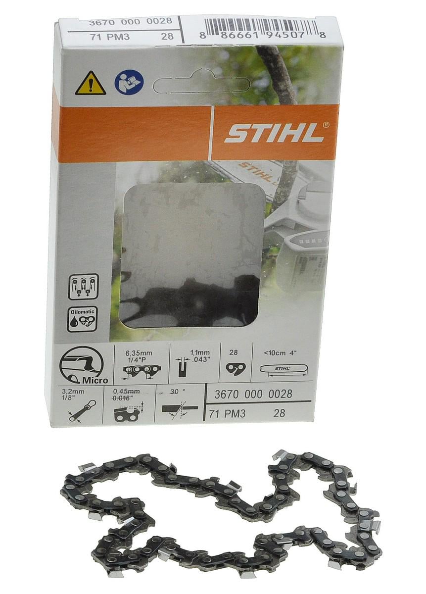 Цепь цепной пилы ST GTA 26 Set 36700000028 шаг 1/4" 28 звеньев 14 зуба паз 1,1 мм
