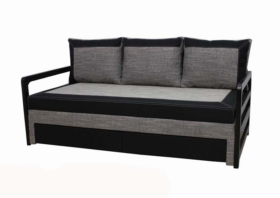 Диван ортопедичний Garnitur.plus Джаффа Сіро-чорний (DP-389)