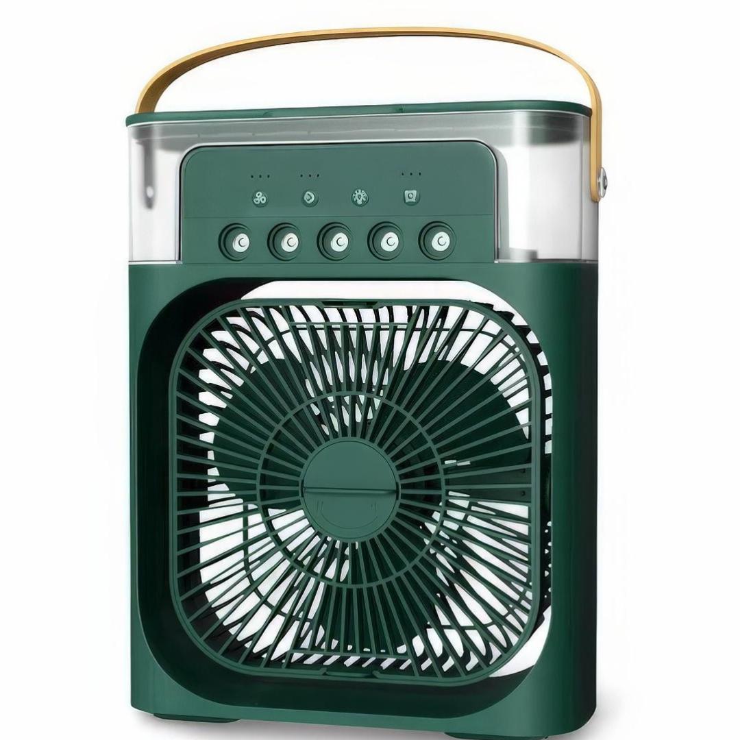 Вентилятор портативный Air Cooler Fan 4в1 с водяным охлаждением Зеленый (580 AC)