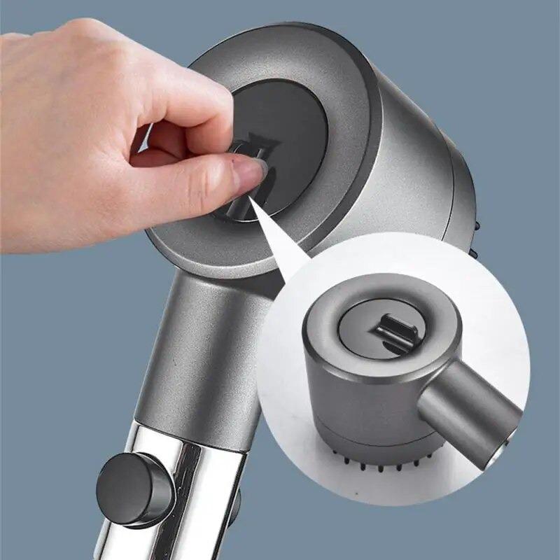 Лейка массажная для душа Turbocharged Shower Head с вращением 360° Серый (235U) - фото 9