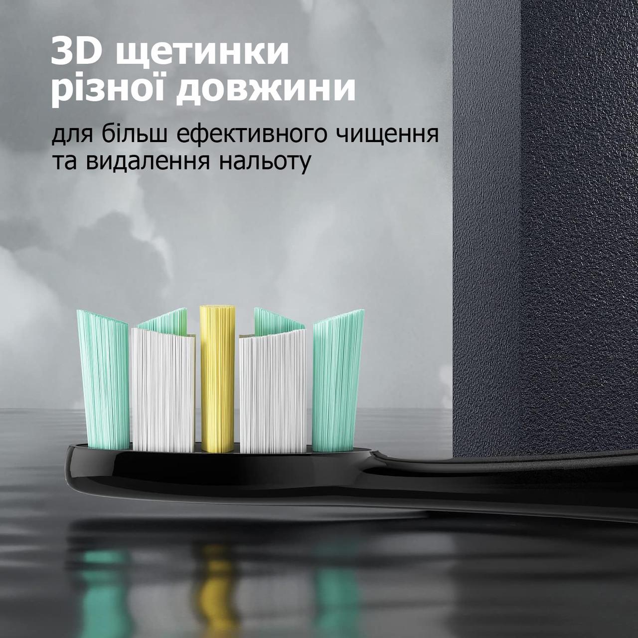 Зубна щітка електрична звукова SG-982 ультравідбілююча 8 насадок 42000 коливань (14070805) - фото 5 Зубна щітка електрична звукова SG-982 ультравідбілююча 8 насадок 42000 коливань (14070805) - фото 5