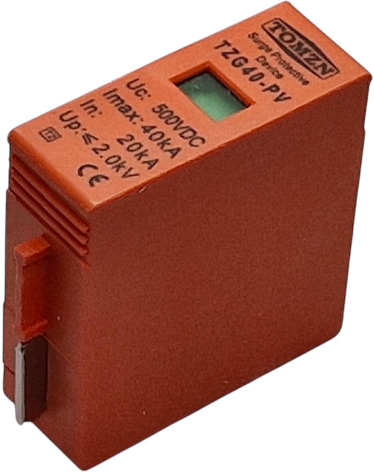 Вставка-вкладыш ПЗИП 500V DC TOMZN TZG40-PV 20-40KA молниезащита громозащита разрядник УЗИП для солнечных панелей PV SPD постоянного тока УЗИП