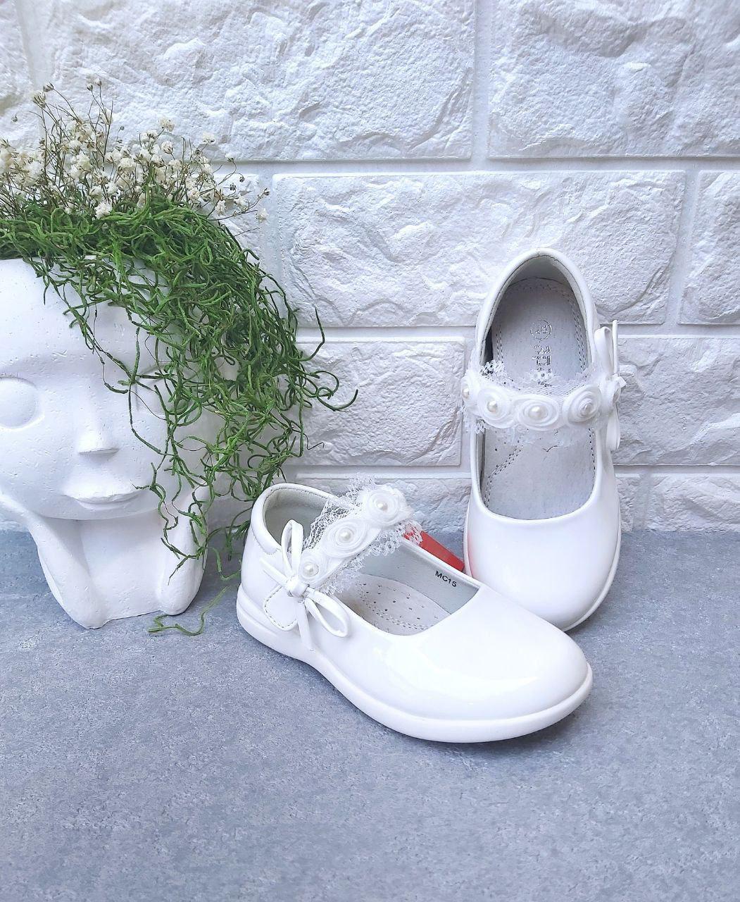 Туфли для девочки Apawwa 1528 р. 36 22 см Белый (1528)