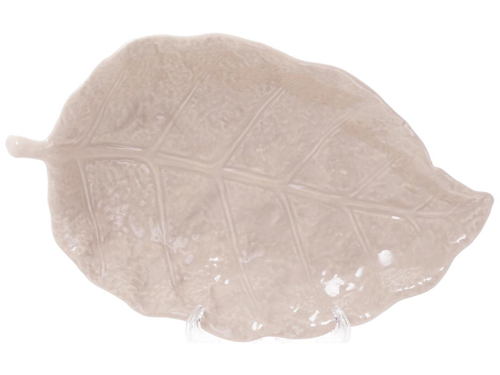 Блюдо фарфоровое Лист 22 см Бежевый (BDI-727-111)